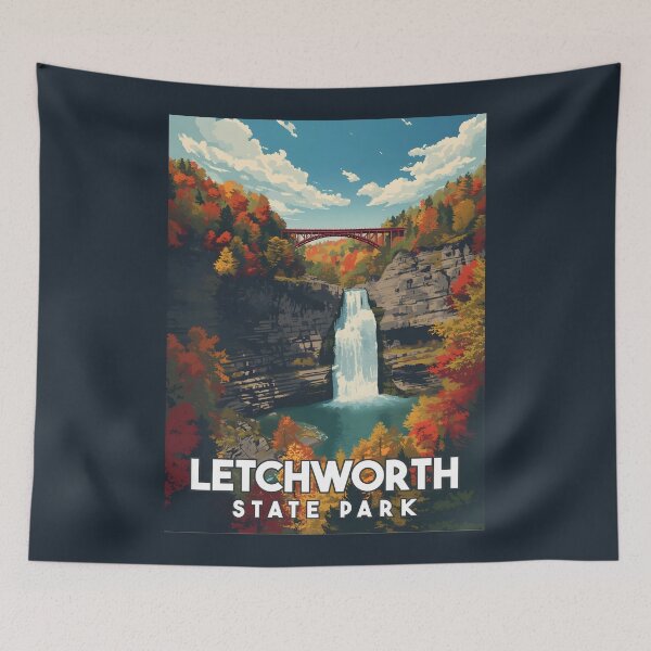 Item preview, A Vintage Illustration of Letchworth State Park designed and sold by GoodOldVintage.
