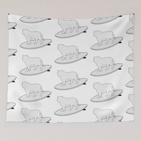 Item preview, Surfing Tiger designed and sold by Animals-by-JB.