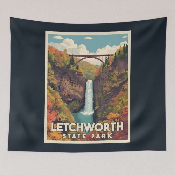 Item preview, A Vintage Illustration of Letchworth State Park designed and sold by GoodOldVintage.