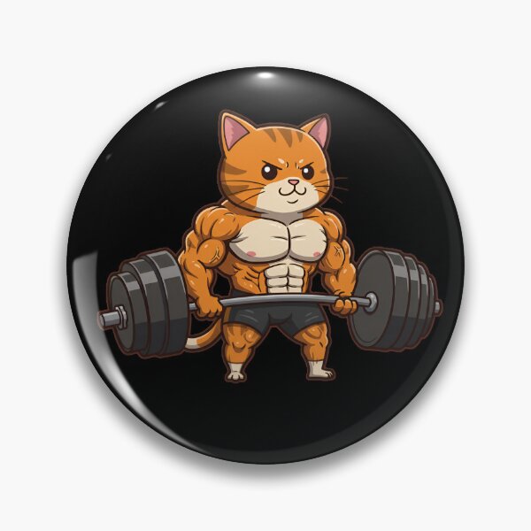 Item preview, Cute Powerlifting Cat | Gym Motivation Muscles designed and sold by Dynamic-Design.