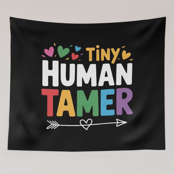 Item preview, Tiny Human Tamer Teacher Kindergarten Elementary School designed and sold by BakeryDozen.