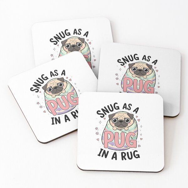 Item preview, Snug as a Pug in a Rug Cute Puppy Design designed and sold by Rank Sol.