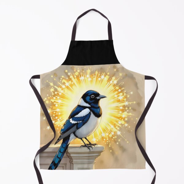 Item preview, Sparkling Fantasy Magpie Illustration designed and sold by EmeraldeaArt.