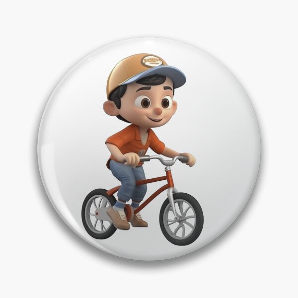 Item preview, Cute cartoon style boy riding a bicycle  designed and sold by MiraCleAI.