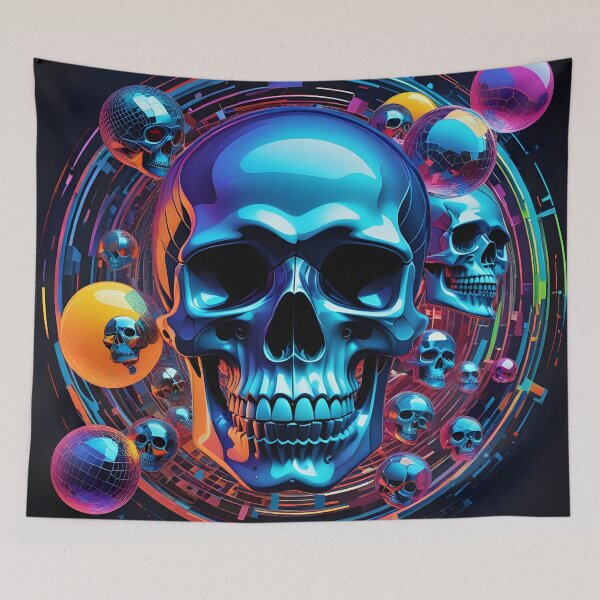Item preview, Ghostly Skull Disco Sticker designed and sold by artmanikin.