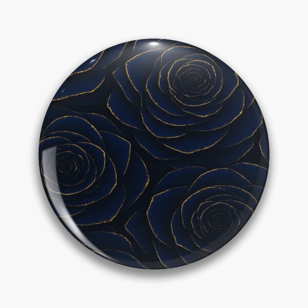 Item preview, Midnight Blue Roses with Gold Veins Pattern designed and sold by nigejohn.
