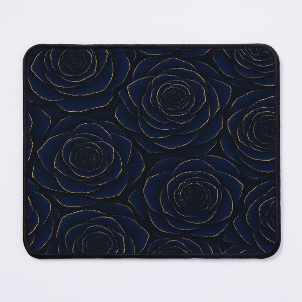 Item preview, Midnight Blue Roses with Gold Veins Pattern designed and sold by nigejohn.