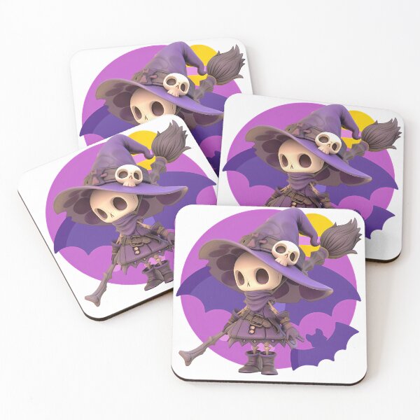 Item preview, Cute Skeleton Witch – Halloween Chibi Design | Spooky Bat & Magic Art designed and sold by DesignArtist.ia.