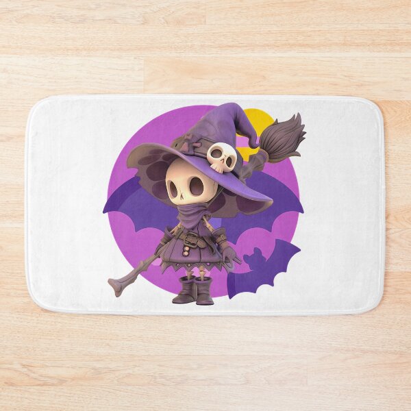 Item preview, Cute Skeleton Witch – Halloween Chibi Design | Spooky Bat & Magic Art designed and sold by DesignArtist.ia.