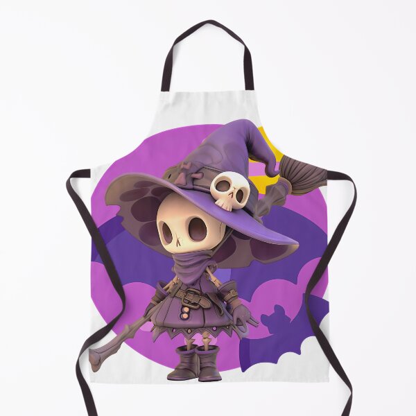 Item preview, Cute Skeleton Witch – Halloween Chibi Design | Spooky Bat & Magic Art designed and sold by DesignArtist.ia.