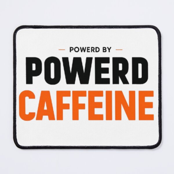 Item preview, Powered by Caffeine Coffee Lover Quote designed and sold by AlexLineArt.