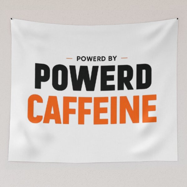 Item preview, Powered by Caffeine Coffee Lover Quote designed and sold by AlexLineArt.