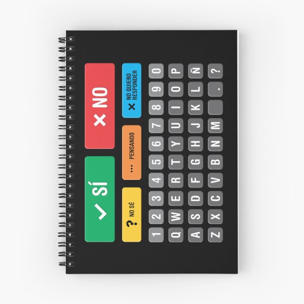 Item preview, Spanish Autism AAC Speller Alternative Communication Alphabet Numbers Keyboard - Chart 05 - Yes No Don’t Know Thinking Don’t Want to Answer - Non Verbal, Apraxia, Dyspraxia, Neurodiversity Awareness designed and sold by Autism in Focus.