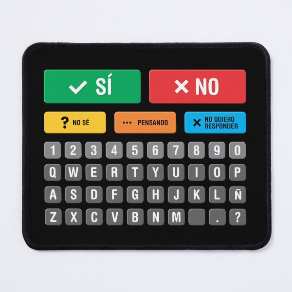Item preview, Spanish Autism AAC Speller Alternative Communication Alphabet Numbers Keyboard - Chart 05 - Yes No Don’t Know Thinking Don’t Want to Answer - Non Verbal, Apraxia, Dyspraxia, Neurodiversity Awareness designed and sold by Autism in Focus.