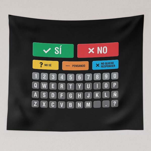 Item preview, Spanish Autism AAC Speller Alternative Communication Alphabet Numbers Keyboard - Chart 05 - Yes No Don’t Know Thinking Don’t Want to Answer - Non Verbal, Apraxia, Dyspraxia, Neurodiversity Awareness designed and sold by Autism in Focus.