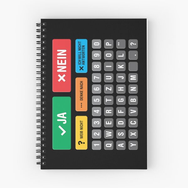 Item preview, German Autism AAC Speller Alternative Communication Alphabet Numbers Keyboard - Chart 05 - Yes No Don’t Know Thinking Don’t Want to Answer - Non Verbal, Apraxia, Dyspraxia, Neurodiversity Awareness designed and sold by Autism in Focus.