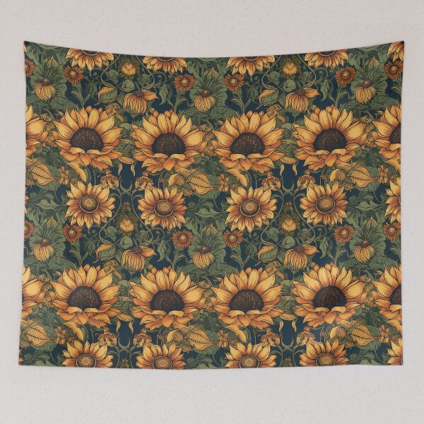 Item preview, Chic Blooming Sunflower Illustration For Floral Theme designed and sold by RoyalStarsPatts.
