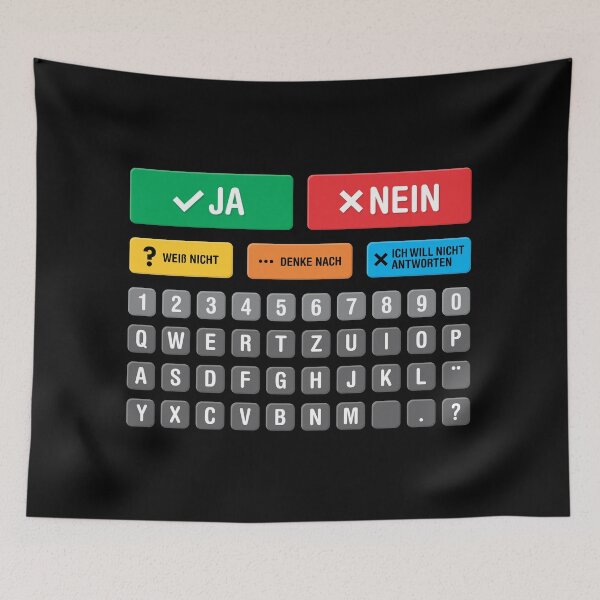 Item preview, German Autism AAC Speller Alternative Communication Alphabet Numbers Keyboard - Chart 05 - Yes No Don’t Know Thinking Don’t Want to Answer - Non Verbal, Apraxia, Dyspraxia, Neurodiversity Awareness designed and sold by Autism in Focus.