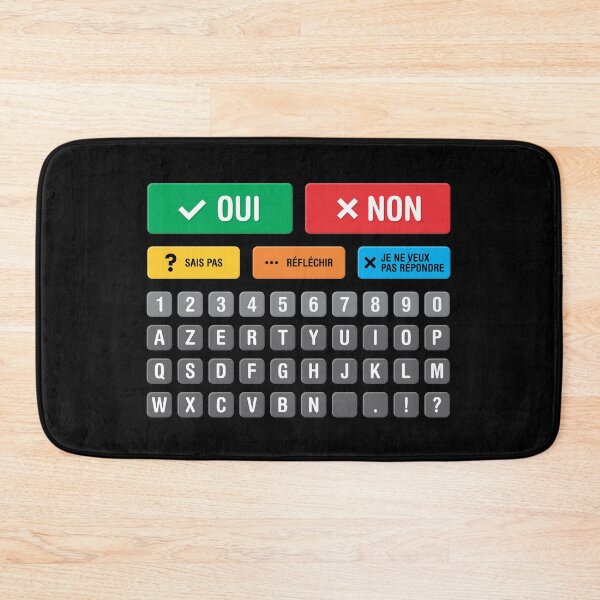 Item preview, French Autism AAC Speller Alternative Communication Alphabet Numbers Keyboard - Chart 05 - Yes No Don’t Know Thinking Don’t Want to Answer - Non Verbal, Apraxia, Dyspraxia, Neurodiversity Awareness designed and sold by Autism in Focus.