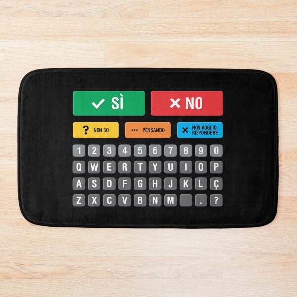 Item preview, Italian Autism AAC Speller Alternative Communication Alphabet Numbers Keyboard - Chart 05 - Yes No Don’t Know Thinking Don’t Want to Answer - Non Verbal, Apraxia, Dyspraxia, Neurodiversity Awareness designed and sold by Autism in Focus.