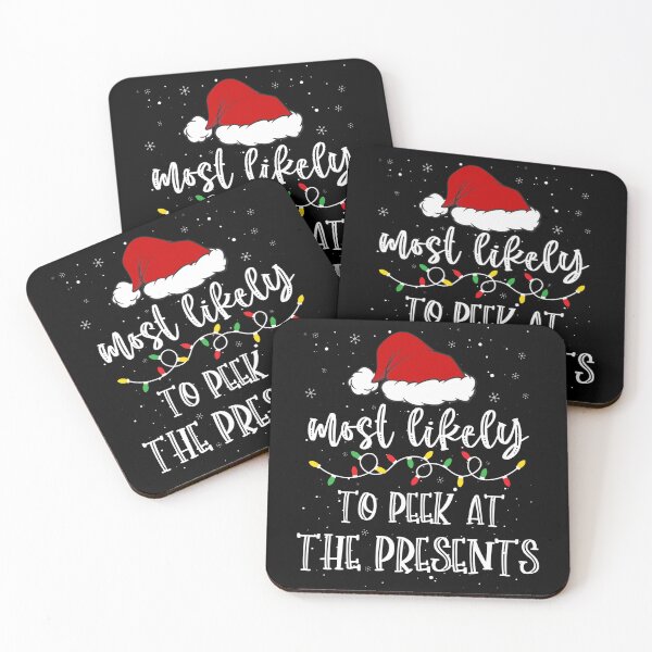 Item preview, Most Likely To Peek At The Presents Santa Hat Xmas Lights designed and sold by thompsonw.