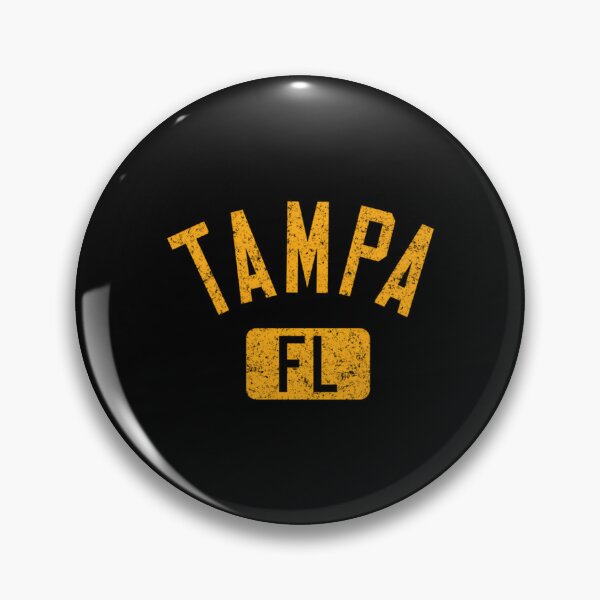 Item preview, Tampa Fl Arched Text Distressed Amber Print designed and sold by hzibfldecjq42.