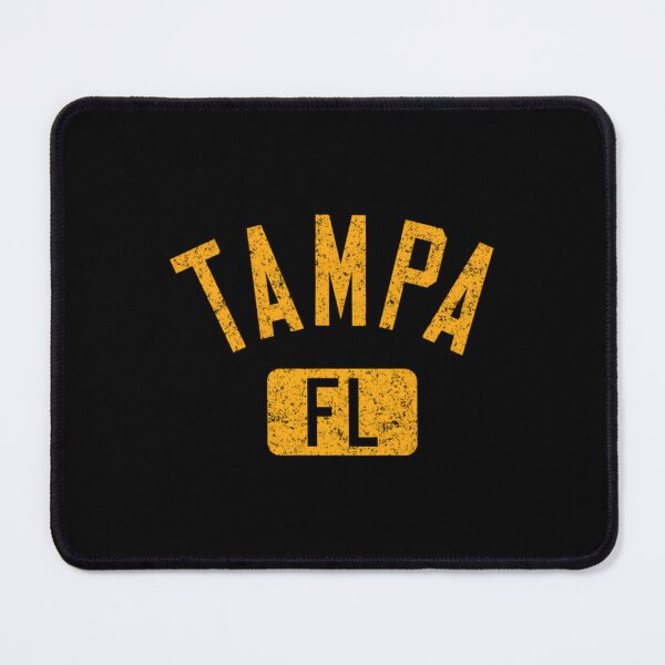 Item preview, Tampa Fl Arched Text Distressed Amber Print designed and sold by hzibfldecjq42.
