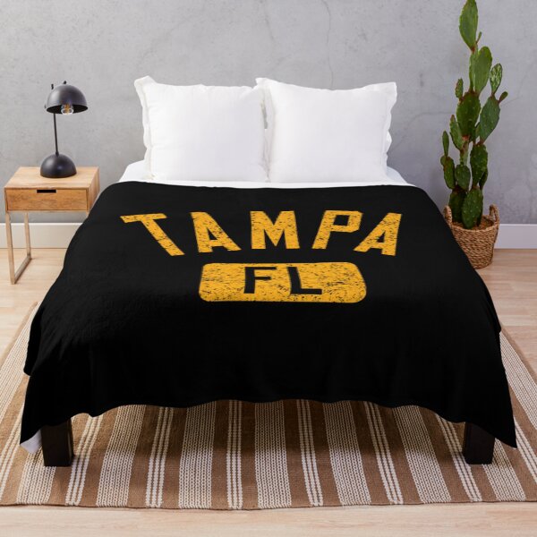 Item preview, Tampa Fl Arched Text Distressed Amber Print designed and sold by hzibfldecjq42.