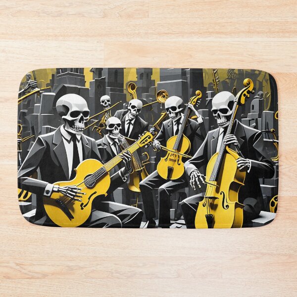 Item preview, Skeletal Jazz Band Sticker designed and sold by artmanikin.