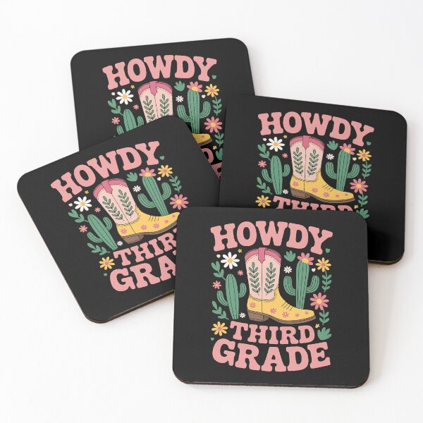 Item preview, Vintage Howdy Back to School Third Grade Western Cowboy designed and sold by BakeryDozen.