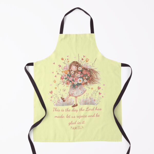 Item preview, Girl with Flowers Christian Bible Verse Art – Psalm 118:24: This is the day the Lord has made; let us rejoice and be glad in it | Joyful Faith Design designed and sold by AmenAlways.