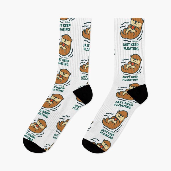 Item preview, Sigue flotando: un bonito diseño de nutria designed and sold by Smiloop Kivivi.