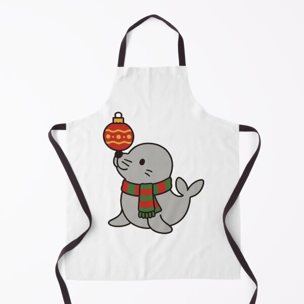 Item preview, Foca con adorno y bufanda: un lindo animal navideño designed and sold by Confuzz1ed.