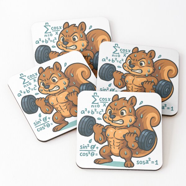 Item preview, Math Bodybuilder Squirrel designed and sold by FreddyE.