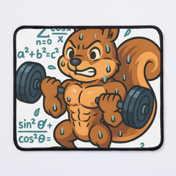 Item preview, Math Bodybuilder Squirrel designed and sold by FreddyE.