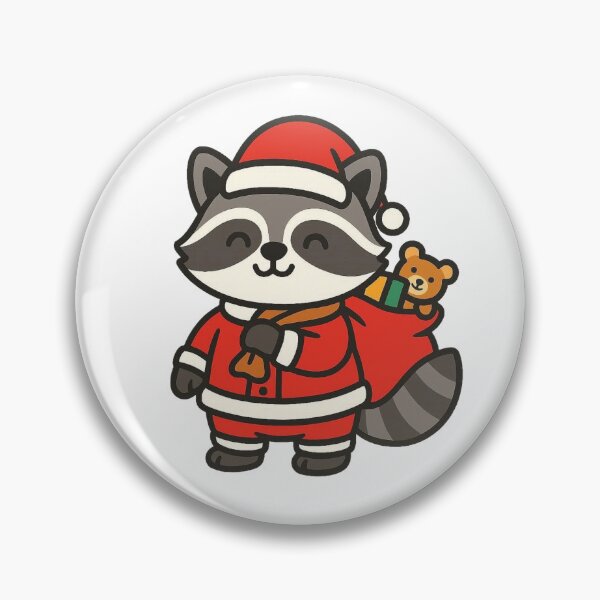 Item preview, Raccoon in Santa Coat with Toys – Funny Christmas Animal designed and sold by Confuzz1ed.