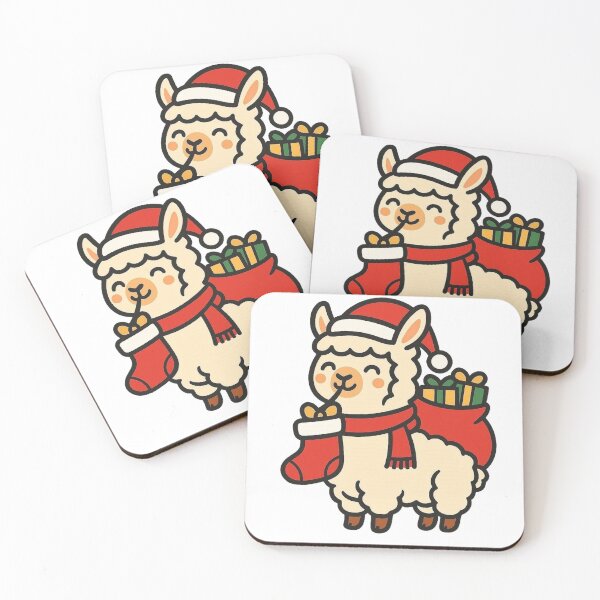 Item preview, Llama with Santa Hat and Presents – Fun Christmas Animal designed and sold by Confuzz1ed.