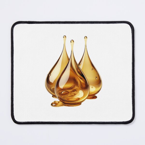 Item preview, Golden oil drops designed and sold by MiraCleAI.