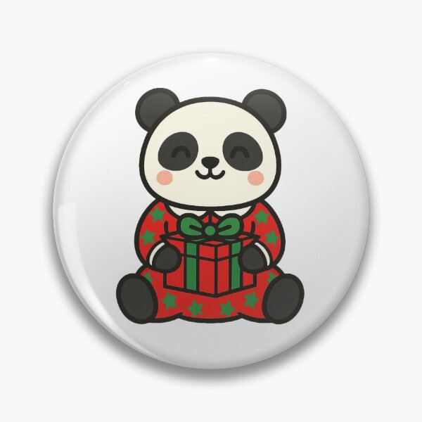 Item preview, Panda in Pajamas with Gift – Cute Christmas Character designed and sold by Confuzz1ed.