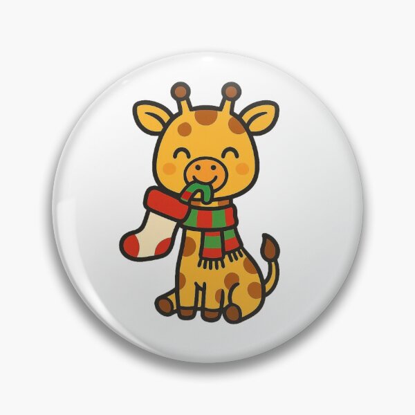 Item preview, Giraffe with Scarf and Stocking – Fun Christmas Animal designed and sold by Confuzz1ed.