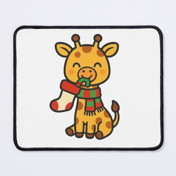 Item preview, Giraffe with Scarf and Stocking – Fun Christmas Animal designed and sold by Confuzz1ed.