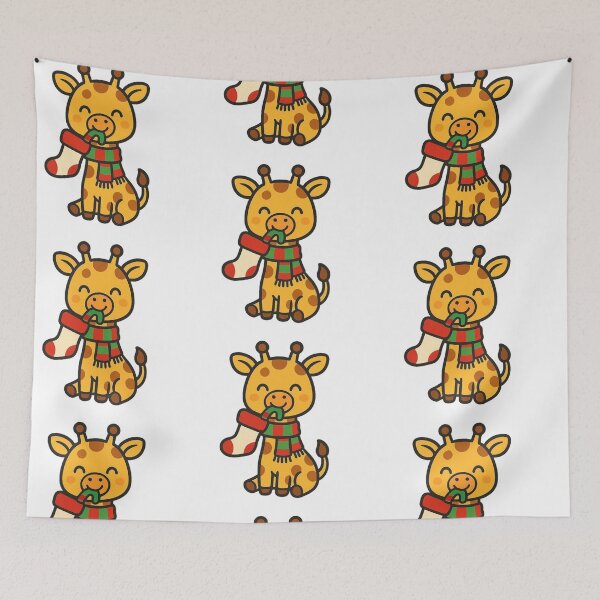 Item preview, Giraffe with Scarf and Stocking – Fun Christmas Animal designed and sold by Confuzz1ed.