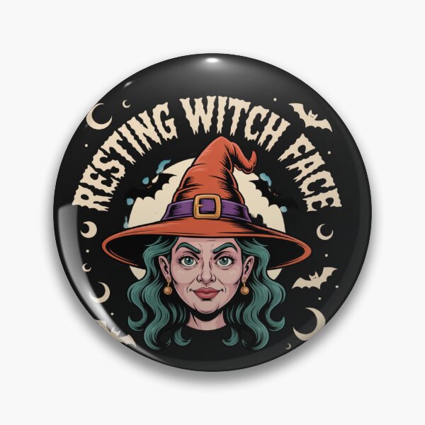 Item preview, Resting Witch Face Funny Halloween Witch Illustration designed and sold by Right-UR.