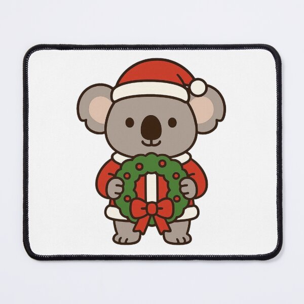 Item preview, Koala with Santa Hat and Wreath – Festive Holiday Animal designed and sold by Confuzz1ed.