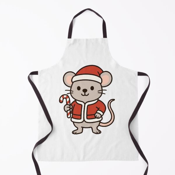 Item preview, Mouse with Santa Hat and Candy Cane – Cute Holiday Character designed and sold by Confuzz1ed.
