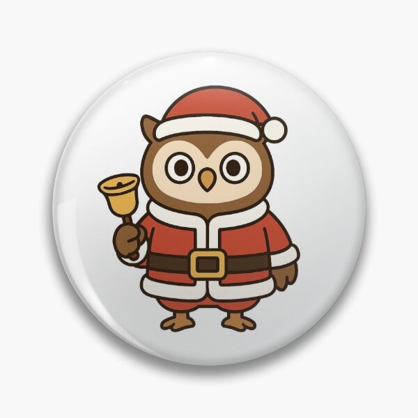Item preview, Owl in Santa Suit with Bell – Festive Holiday Bird designed and sold by Confuzz1ed.