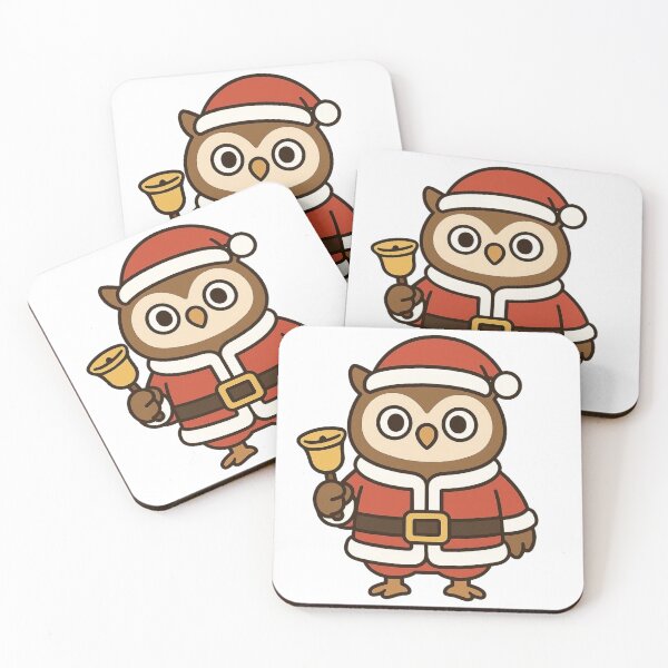 Item preview, Owl in Santa Suit with Bell – Festive Holiday Bird designed and sold by Confuzz1ed.