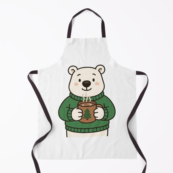 Item preview, Polar Bear in Christmas Jumper with Cocoa – Cozy Holiday Animal designed and sold by Confuzz1ed.