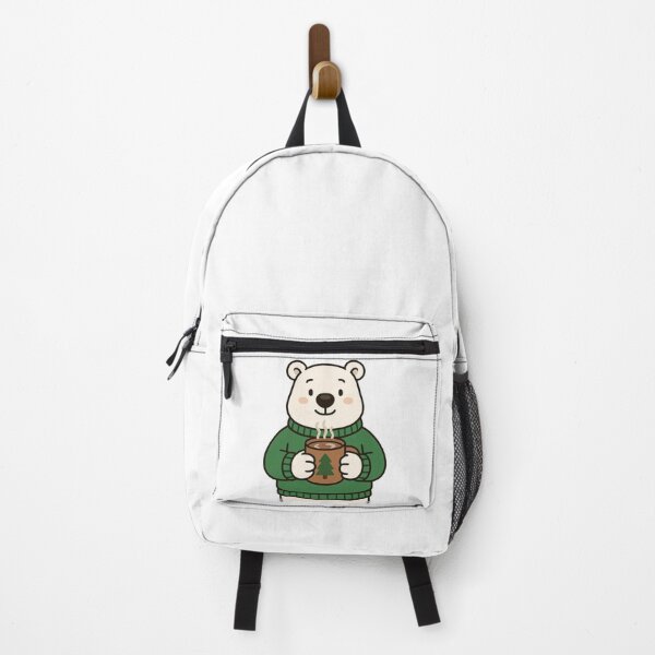 Item preview, Polar Bear in Christmas Jumper with Cocoa – Cozy Holiday Animal designed and sold by Confuzz1ed.