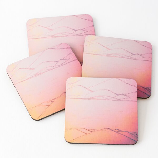 Item preview, Sunset coastline: Abstract geometric landscape designed and sold by Art-by-Nade.